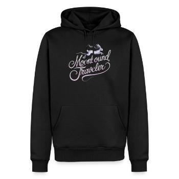 Moonbound Traveler Bunny Jump Fantasy - Men’s Premium Organic Hoodie - black - Front - Nico (187cm)