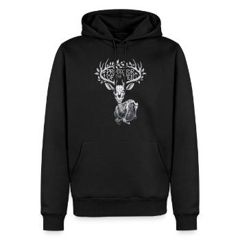Protector Of The Veil Hirsch Schädel Natur - Männer Premium Bio Hoodie - Schwarz - Vorne - Nico (187cm)
