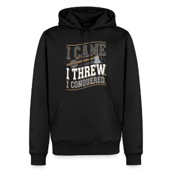 Lancer de hache Cible Pratique Bûcheron Sport - Sweat à capuche Premium bio Homme - noir - Devant - Nico (187cm)