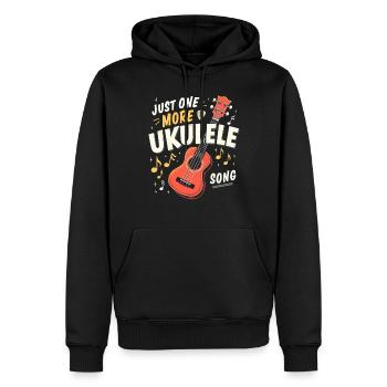 Joueur de ukulélé Musique hawaïenne tropicale - Sweat à capuche Premium bio Homme - noir - Devant - Nico (187cm)