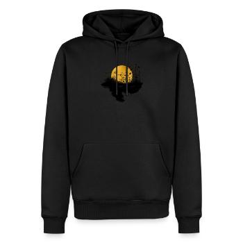 Wildblume Mondscheinwiese - Männer Premium Bio Hoodie - Schwarz - Vorne - Nico (187cm)