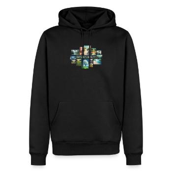 Nature's Beauty Collage - Men’s Premium Organic Hoodie - black - Front - Nico (187cm)