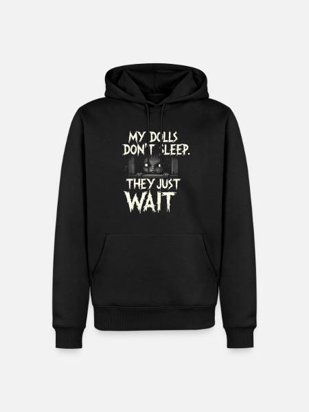 Creepy doll collector - Men’s Premium Organic Hoodie - black