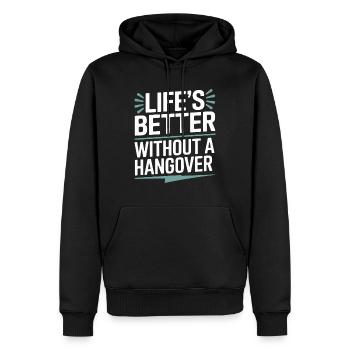 Sober Living Recovery Lifestyle Alcohol-free - Männer Premium Bio Hoodie - Schwarz - Vorne - Nico (187cm)