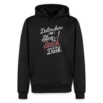 Gruseliger Puppenkollektor - Männer Premium Bio Hoodie - Schwarz - Vorne - Nico (187cm)