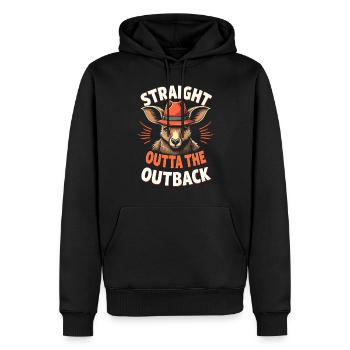 Wallaby Australian Wildlife Marsupial Nature - Männer Premium Bio Hoodie - Schwarz - Vorne - Nico (187cm)