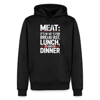 Ernährung Auf Fleischfresser-ernährung Auf Der - Männer Premium Bio Hoodie - Schwarz - Vorne - Nico (187cm)