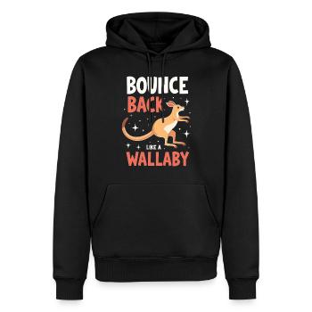 Wallaby Australian Wildlife Marsupial Nature - Männer Premium Bio Hoodie - Schwarz - Vorne - Nico (187cm)
