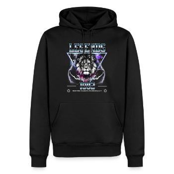 1982 Anniversaire Légende Leo - Sweat à capuche Premium bio Homme - noir - Devant - Nico (187cm)