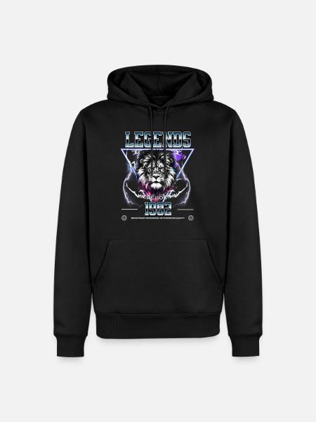 1982 Birthday Legend Leo - Men’s Premium Organic Hoodie - black