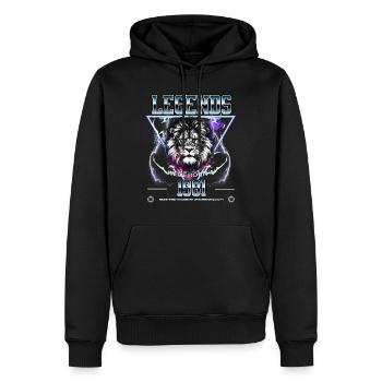 1981 Anniversaire Légende Leo - Sweat à capuche Premium bio Homme - noir - Devant - Nico (187cm)