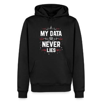 Data Analyst Big Data Specialist Business - Men’s Premium Organic Hoodie - black - Front - Nico (187cm)