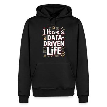 Data Analyst Big Data Specialist Business - Men’s Premium Organic Hoodie - black - Front - Nico (187cm)