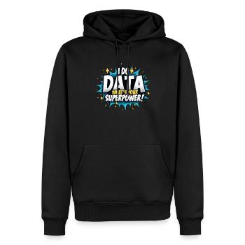 Data Analyst Big Data Specialist Business - Men’s Premium Organic Hoodie - black - Front - Nico (187cm)