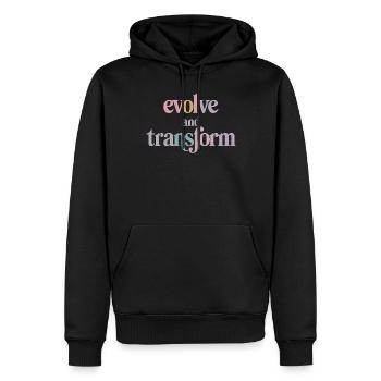 Evolve And Transform Inspirierende - Männer Premium Bio Hoodie - Schwarz - Vorne - Nico (187cm)