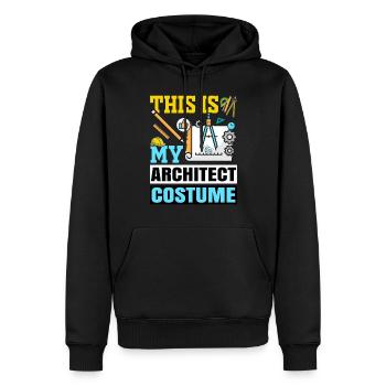 Architect - Men’s Premium Organic Hoodie - black - Front - Nico (187cm)
