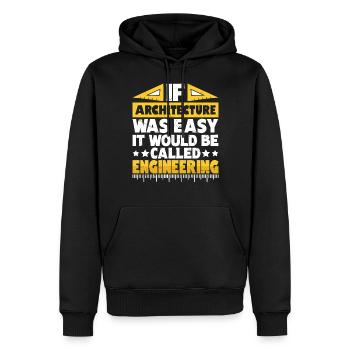 Architect - Men’s Premium Organic Hoodie - black - Front - Nico (187cm)