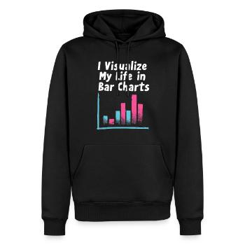 Data Analyst Big Data Specialist Business - Men’s Premium Organic Hoodie - black - Front - Nico (187cm)