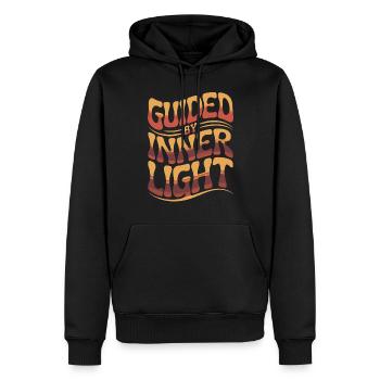 Geführt Vom Inneren Licht Inspirierende - Männer Premium Bio Hoodie - Schwarz - Vorne - Nico (187cm)