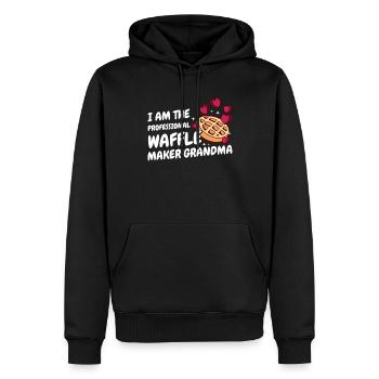 Je suis la grand-mère gaufrier professionnelle - Sweat à capuche Premium bio Homme - noir - Devant - Nico (187cm)