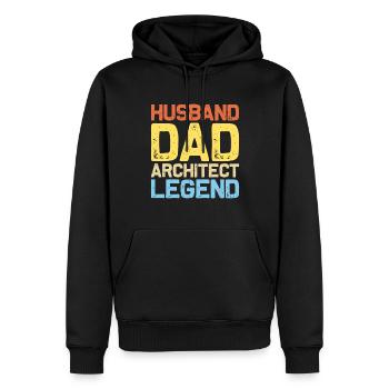 Architekt - Männer Premium Bio Hoodie - Schwarz - Vorne - Nico (187cm)