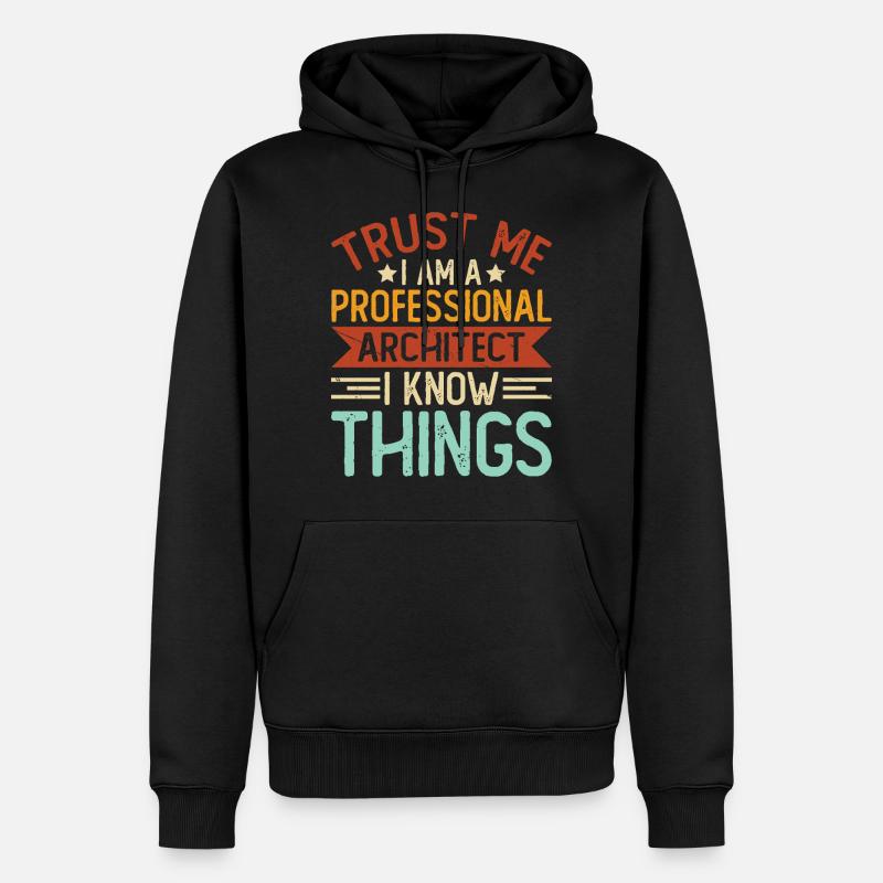 Architecte - Sweat à capuche Premium bio Homme - noir