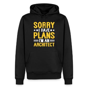 Architect - Men’s Premium Organic Hoodie - black - Front - Nico (187cm)