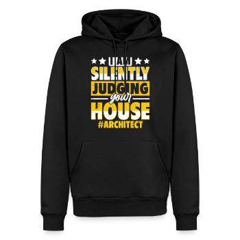 Architect - Men’s Premium Organic Hoodie - black - Front - Nico (187cm)