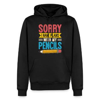 Architect - Men’s Premium Organic Hoodie - black - Front - Nico (187cm)