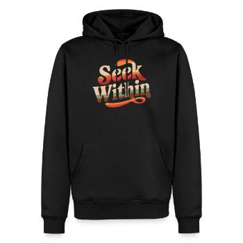 Suche In Dir Inspiriert Spiritualität - Männer Premium Bio Hoodie - Schwarz - Vorne - Nico (187cm)