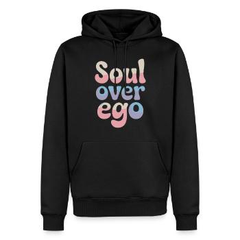 Seele Über Ego Spiritualitätszitat - Männer Premium Bio Hoodie - Schwarz - Vorne - Nico (187cm)