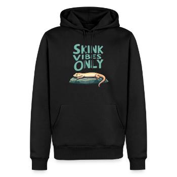 Scinque Reptile Amoureux Exotique Lézard Fièvre catarrhale ovine - Sweat à capuche Premium bio Homme - noir - Devant - Nico (187cm)
