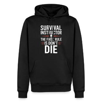 Survival Skills Instruktor Wildnistraining - Männer Premium Bio Hoodie - Schwarz - Vorne - Nico (187cm)