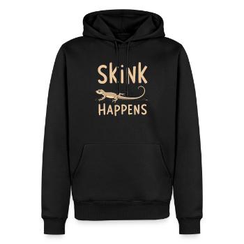 Scinque Reptile Amoureux Exotique Lézard Fièvre catarrhale ovine - Sweat à capuche Premium bio Homme - noir - Devant - Nico (187cm)