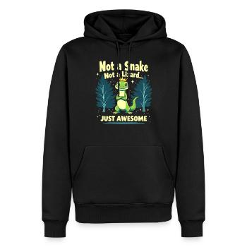 Scinque Reptile Amoureux Exotique Lézard Fièvre catarrhale ovine - Sweat à capuche Premium bio Homme - noir - Devant - Nico (187cm)