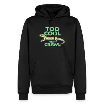 Scinque Reptile Amoureux Exotique Lézard Fièvre catarrhale ovine - Sweat à capuche Premium bio Homme - noir - Devant - Nico (187cm)