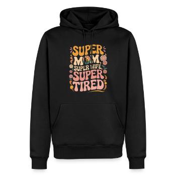 Mama - Männer Premium Bio Hoodie - Schwarz - Vorne - Nico (187cm)