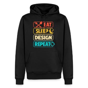 Architect - Men’s Premium Organic Hoodie - black - Front - Nico (187cm)