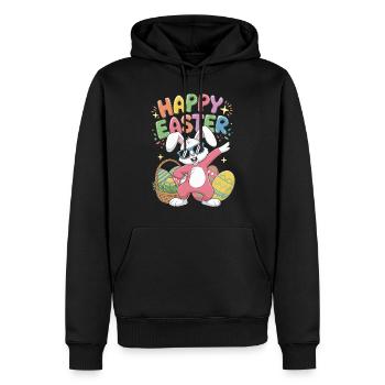 Dabbing Rabbit Happy Easter Day Eggs Dab Design - Männer Premium Bio Hoodie - Schwarz - Vorne - Nico (187cm)