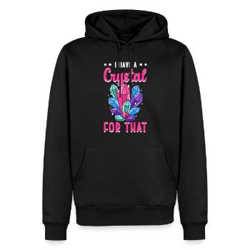 Ich Habe Einen Kristall Dafür - Spirituell Energie - Männer Premium Bio Hoodie - Schwarz - Vorne - Nico (187cm)
