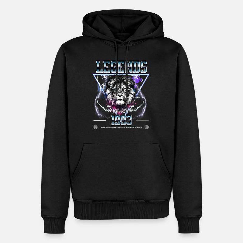 1993 Anniversaire Légende Leo - Sweat à capuche Premium bio Homme - noir