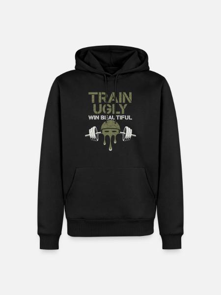 Functional Fitness Tactical Strength Military - Men’s Premium Organic Hoodie - black