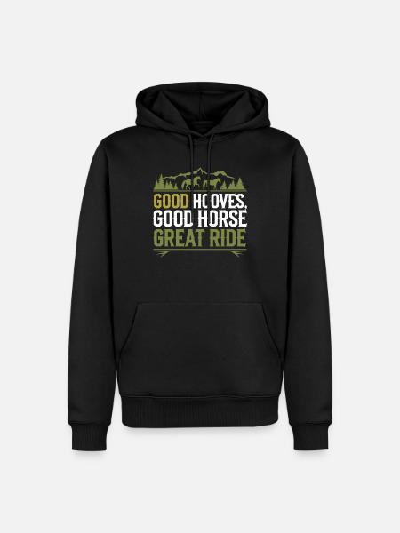 Farrier Horse Huf Care Specialist Horseshoe - Männer Premium Bio Hoodie - Schwarz