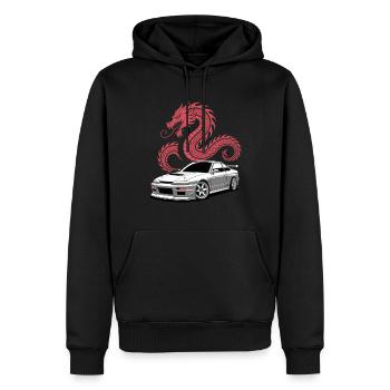 Auto-drift-rennen, Rennwagen-motorsport-drift - Männer Premium Bio Hoodie - Schwarz - Vorne - Nico (187cm)