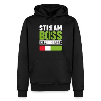 Gaming Streamer Streaming en direct Gamer Content - Sweat à capuche Premium bio Homme - noir - Devant - Nico (187cm)