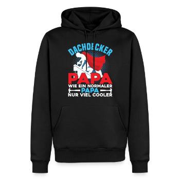 Dachdecker Papa - Männer Premium Bio Hoodie - Schwarz - Vorne - Nico (187cm)
