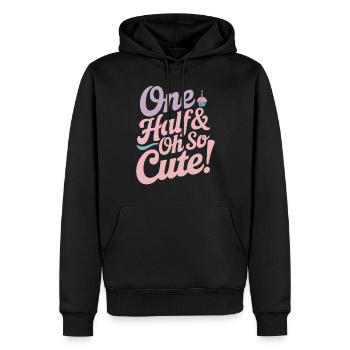 Halbes Jahr Geburtstag: Eins Halb Und So Süß! - Männer Premium Bio Hoodie - Schwarz - Vorne - Nico (187cm)