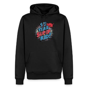 Demi-anniversaire Superchild Adventure - Sweat à capuche Premium bio Homme - noir - Devant - Nico (187cm)