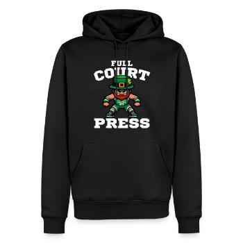 FULL COURT PRESS - BASKETBALL - Männer Premium Bio Hoodie - Schwarz - Vorne - Nico (187cm)