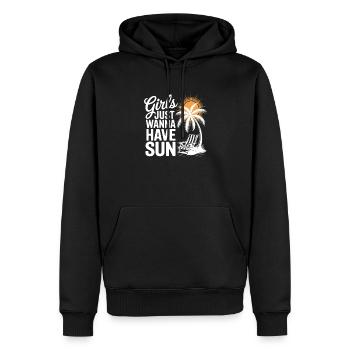 Girls just wanna have su n - Männer Premium Bio Hoodie - Schwarz - Vorne - Nico (187cm)